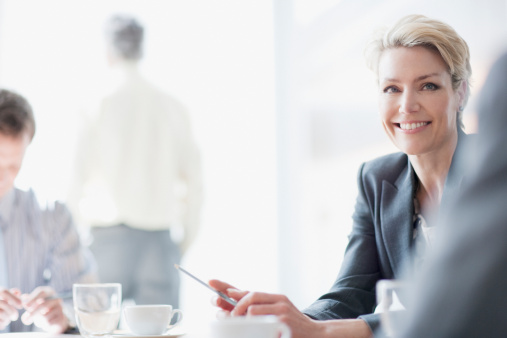 smiling businesswoman