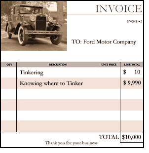 Ford invoice