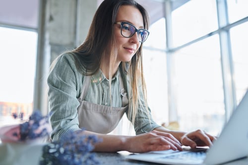 woman working